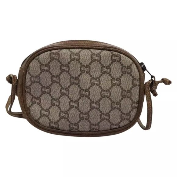 GUCCI GG Plus Supreme Shoulder Bag PVC Leather Beige Auth - Picture 3 of 16